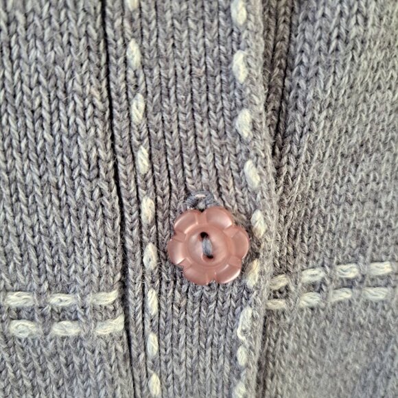 Vintage Women's Cotton Ramie Size Small Embroidered Floral Festival Sweater 3D - Picture 4 of 10